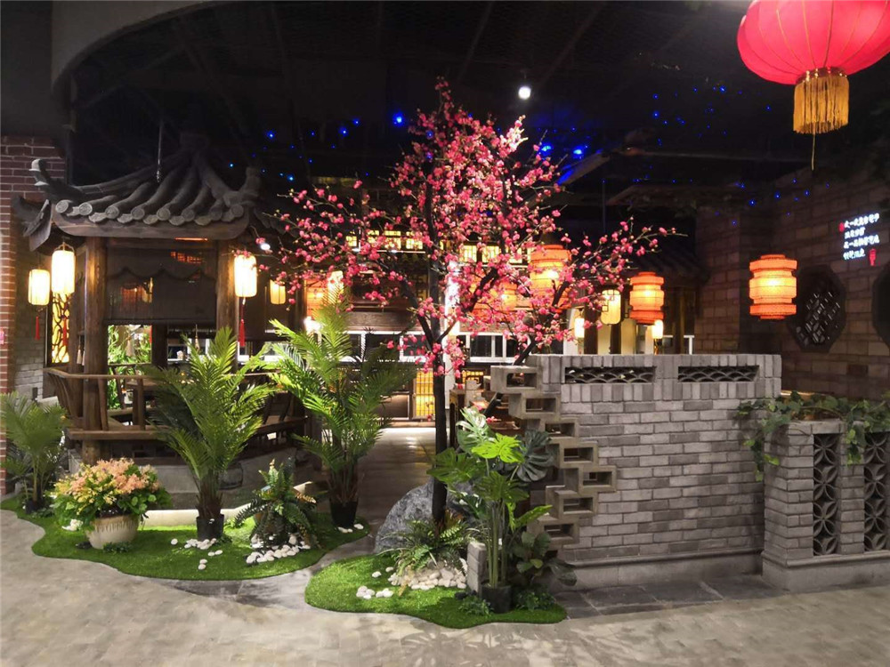 仿真植物适合开店用吗？店铺仿真绿植布置案例