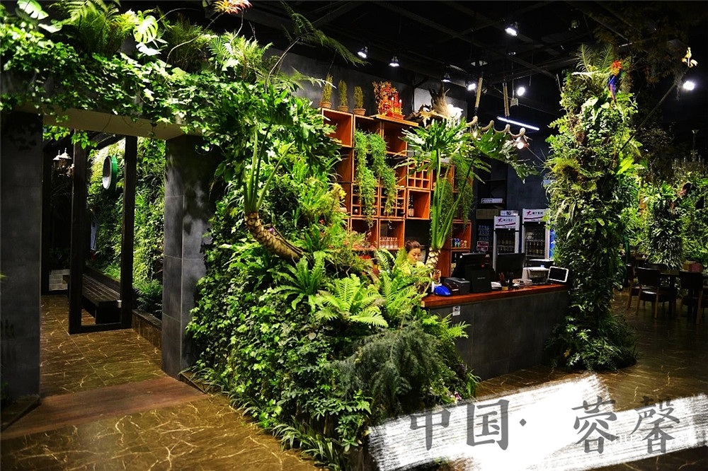 成都垂直绿化案例，泛悦国际生态咖啡厅 (3)