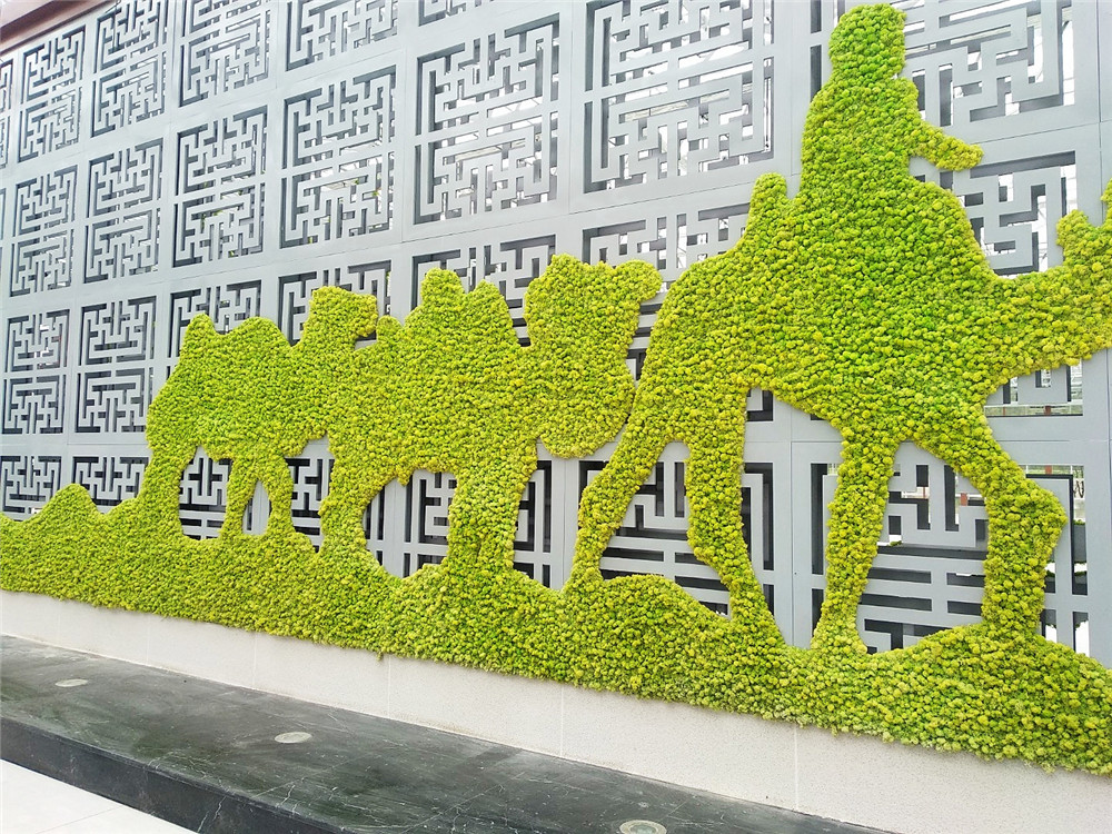 中国爱情花卉小镇永生苔藓植物墙案例 (2)