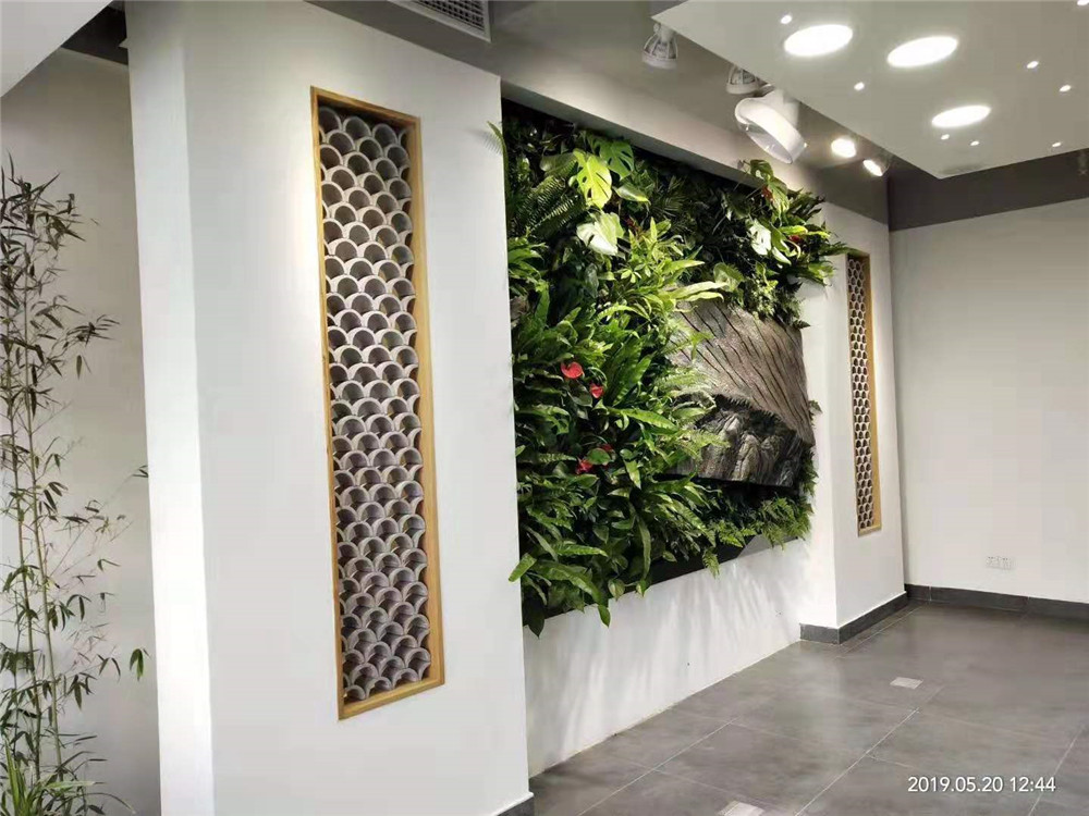 成都室内办公区域垂直立体植物墙软装 (3)