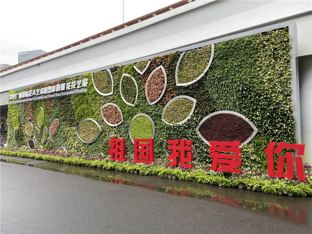 垂直绿化-广州国际花艺展活体植物墙项目 (2)