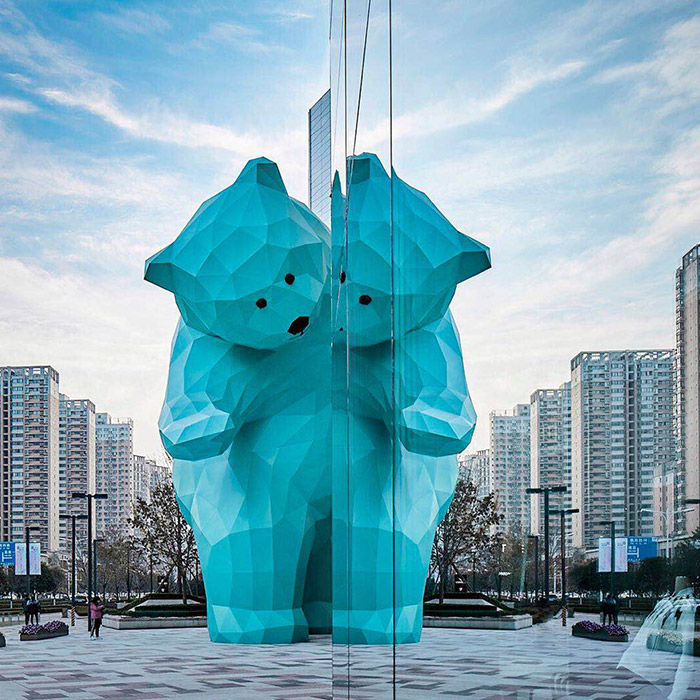 室外大型玻璃钢雕塑-大熊 (2)