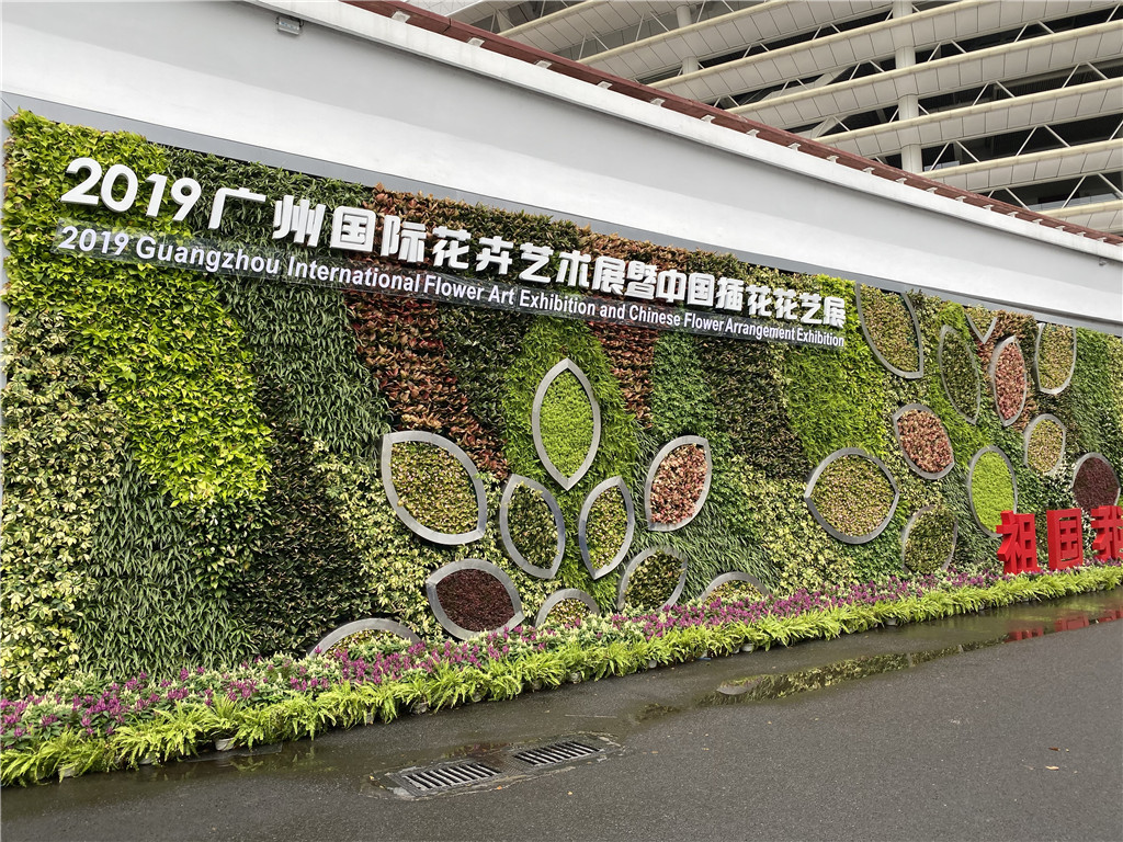 垂直绿化-广州国际花艺展活体植物墙项目 (1)